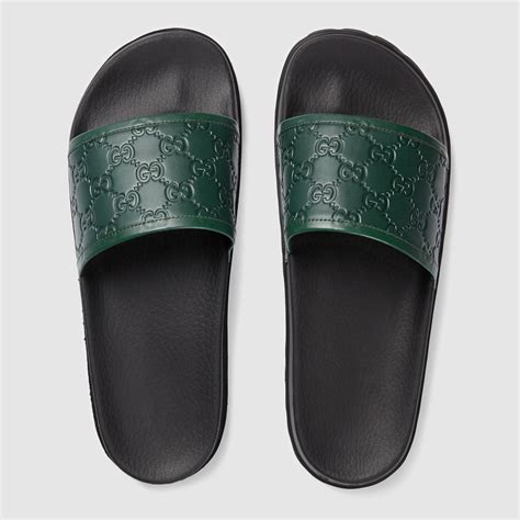 gucci slide in sandals|Gucci slide sandals for men.